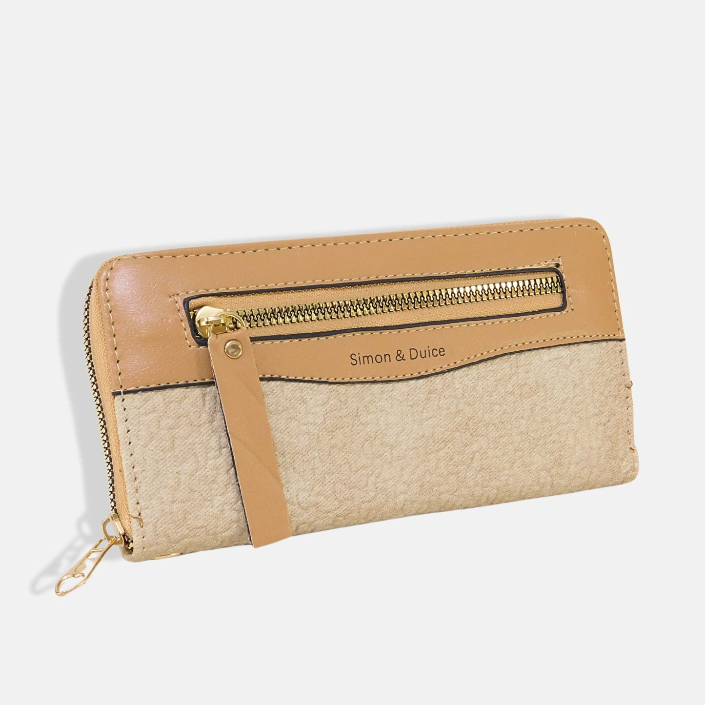 Monedero con zipper decorativo